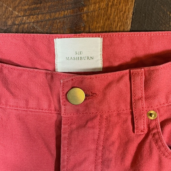 Sid Mashburn Slim Straight 5-Pocket Pants Vermillion Red Canvas 32x30 - Picture 4 of 12